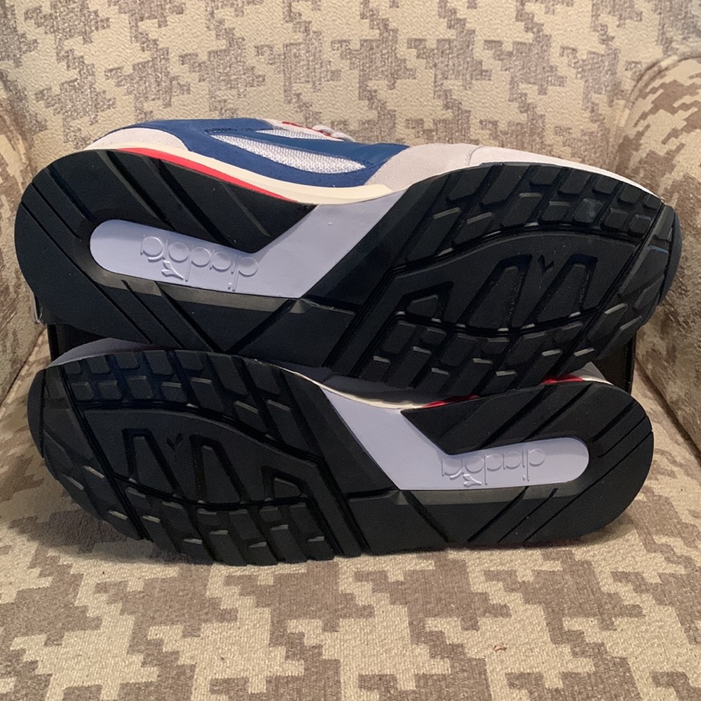 Mens Diadora S8000 Made in Italy Grey Red White Blue size 9.5 shoes - Picture 6 of 7